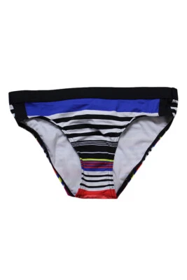 Parte inferior de bikini Jag Coral multi reactiva a rayas con bandas L Foto 1 de 3