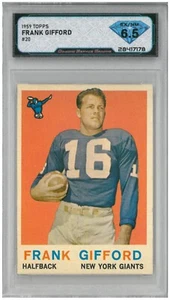 1959 Topps FRANK GIFFORD #20 💎 DSG 6.5 EX/NM - Picture 1 of 2