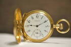 Tiffany & Co. Tiffany 18K Solid Gold Hunter Case Pocket Watch 3 Signs 1920 46Mm