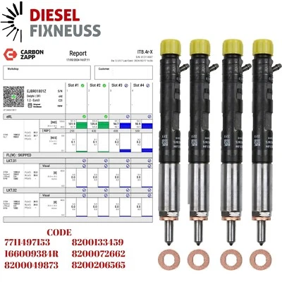 4x Injecteur Renault Kangoo 1,5 DCI EJBR01801A EJBR01801Z Delphi EJBR04001D - Photo 1/4