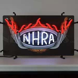 NHRA Drag Racing Hot Rod Junior 22” Neon Sign With Backing Handmade Neon Light - Picture 1 of 1