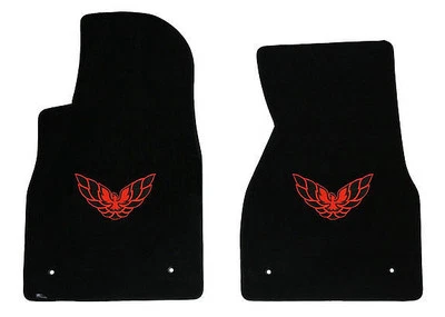 Lloyd CLASSIC LOOP Black FRONT FLOOR MATS Red logos 1993-2002 Pontiac Firebird Foto 1 de 4