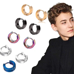 1Pair Men Women Stainless Steel Hypoallergenic Lobes Small Round Earrings 3-12mm - Picture 1 of 13