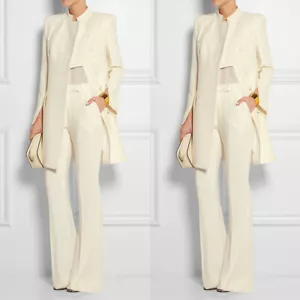Women's Suits Single Breasted 2 Piece Set Formal Business Office Pant Suits - Picture 1 of 13