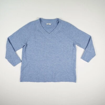 C&A Damen Pullover Gr. L hellblau V-Ausschnitt Strickpullover Langarm Pulli - Bild 1 von 4