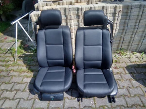 BMW e46 Cabrio Sitzbezüge normal vorne li+re (BMW Montana Schwarz - N6SW) - Bild 1 von 6