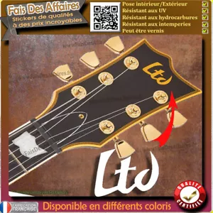 sticker autocollant LTD GUITARE HEADSTOCK rock decal music restauration ESP - Imagen 1 de 1