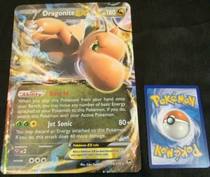 Tarjetas coleccionables JUMBO Holo Foil Dragonite EX # 74/111 ¡ENVIADAS EN CAJA! - Imagen 1 de 2