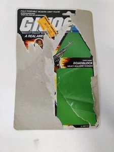 Roadblock 1985 Vintage GI Joe voller Cardback Aktenkarte - Bild 1 von 3