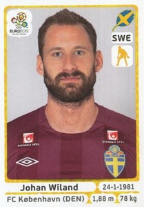 433 JOHAN WILAND # SWEDEN SVERIGE EURO 2012 POLAND UKRAINE STICKER PANINI