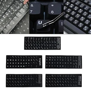 Laptop Keyboard Stickers Keyboard Labels Durable Layout Button Sticker Computer - Picture 1 of 19