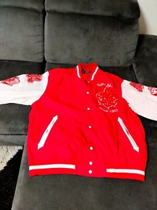 Raw Blue Herren College Jacke Rot/Weiss Gr 3XL - Bild 1 von 6