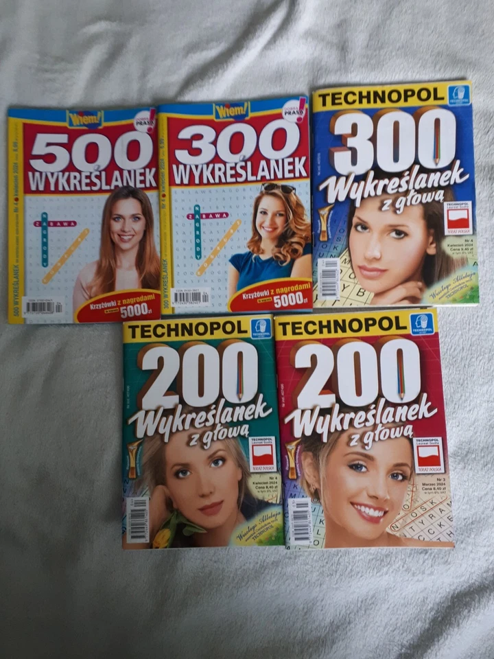 Komplet krzyżówek wykreślanek 2024 Polish Crosswords in Polish - Image 1 of 1