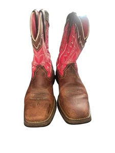 Durango Women's Leather Breast Cancer Awareness Western Boots RD3557 - Size 10M - Picture 1 of 6
