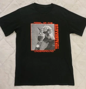 Vlone Tupac Shakur Rebel Of The Underground T Shirt Men's SZ XL 100% Cotton 2Pac - Picture 1 of 17