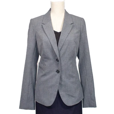 全新带标签 The Limited Collection Blazer 夹克女式 8 码灰色 2 纽扣零售价 158 美元 — 第 1/4 张图片