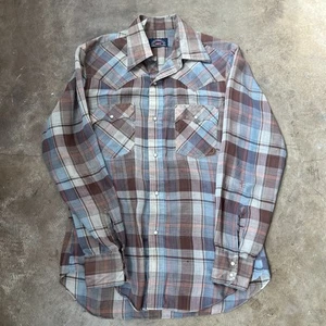 Vintage levi strauss Big E western pearl snap shirt medium thrashed paper thin - Picture 1 of 7