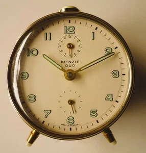 Antiker Vintage Wecker von Kienzle Typ DUO Made in Germany bestimmt 50 Jahre alt - Bild 1 von 4