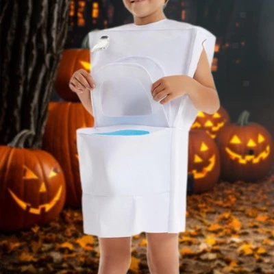 Children Toilet Costume Halloween Polyester Decor Suit Roles Reusable Portable - Image 1 of 4