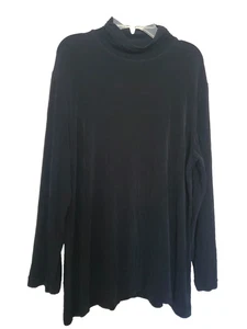 Top Chicos Travelers 3 para mujer simulado cuello alto XL negro mezcla de acetato ajustado - Imagen 1 de 15