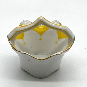 Vintage Gold Castle Japanese Porcelain Toothpick Holder Salt Cellar Handpainted - Picture 1 of 3