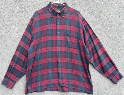 Vintage High Sierra By Mervyn's Mens Sz XL Red/Blue Plaid Flannel Outdoor - Image 1 of 4