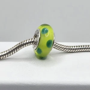 Original Pandora Murano Glas Grüne Punkte 790613 #18 - Bild 1 von 2