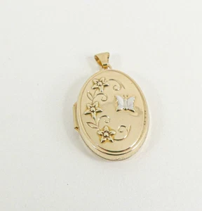 9ct Gold Locket Oval Hallmarked Swirl Pattern Yellow Gold 3.1 grams Gift Box - Picture 1 of 8
