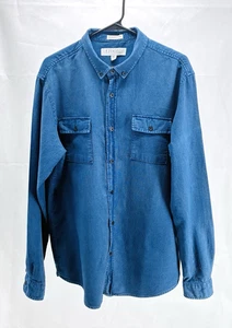 Ezekiel Herren 100% Baumwolle Langarm Hemd mit Knopfleiste Größe XL - Bild 1 von 6