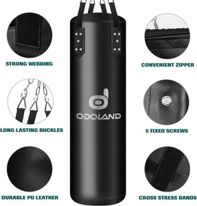 Odoland Boxsack UNGEFÜLLT Sandsack Boxen Kampfsport Kickboxen 120cm - Bild 1 von 2