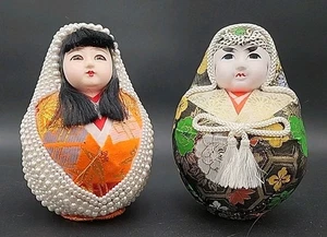 Muñecas Tarro de Jengibre Emperador y Emperatriz Hechas a Mano con Kimonos 100% Seda Multicolor - Imagen 1 de 22