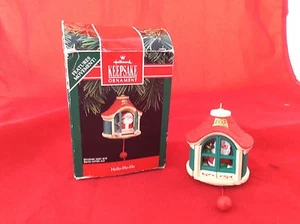 Hallmark Hello Ho Weihnachtsschmuck Andenken 1992 Weihnachtsmann Uhrwerk - Bild 1 von 2