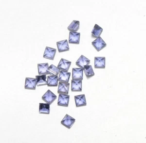 5.10cts Natural Blue Iolite 2mm Square Cut Loose Gemstone Wholesale - 104 Pieces - Picture 1 of 8