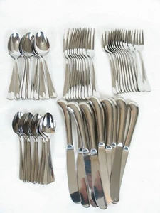 57 Pcs Retroneu Jamestown Stainless Flatware Set 5 Piece Place For 11 - Picture 1 of 10