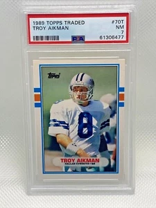 1989 Topps Traded Troy Aikman #70T RC Rookie PSA 7 HOF Cowboys  - Picture 1 of 2