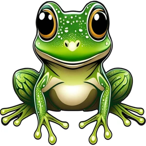 30 Custom Wide Eyed Frog Personalized Address Labels - Picture 1 of 1