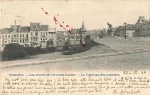 Postcard Belgium Brussels.  Avenue Louise Tomb of the Wrestlers C.1904 - Bild 1 von 2