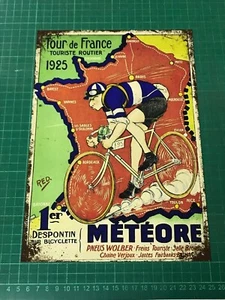 Cycling Metal Tour France Sign Plaque Man Cave Home Bar Garage Tiki Shed Gift - Picture 1 of 5