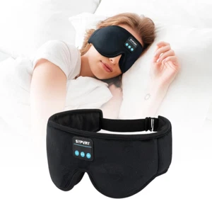 Bluetooth Sleep Mask Wireless Headphones 3D Eye Side Sleepers Blackout Speaker - Picture 1 of 1