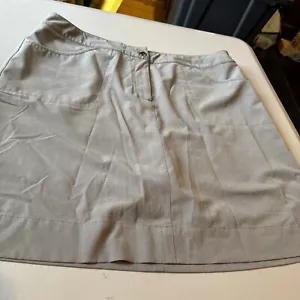 ANNIKA Cutter & Buck GOLF Women's Size 12 Skort Skirt Gray Stripe Orange Trim - Picture 1 of 9
