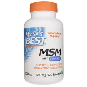 Doctor's Best MSM avec OptiMSM 1500 mg, 120 comprimés - Imagen 1 de 4