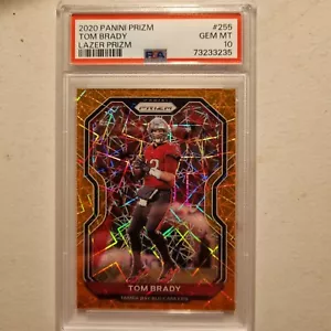 Tom Brady 2020 Panini Prizm Lazer Holo Prizm #255 PSA 10 Gem Mint - Picture 1 of 2