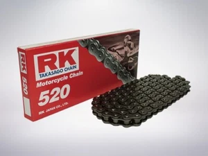 Catena DI Trasmissione RK Passo 520 120 Maglie COLORE NERO CROSS ENDURO - Photo 1/2