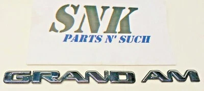 2004 Pontiac Grand Am Sedan Trunk Deck Lid Nameplate Emblem Foto 1 de 2