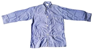 Christian Dior Pajama Top Men's Size Medium M Long Sleeve Blue White Stripped - Picture 1 of 10