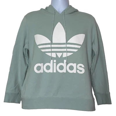 Adidas Sweatshirt Mens Size Large Pastel Green Trefoil Logo Vintage Hoodie - Image 1 of 4