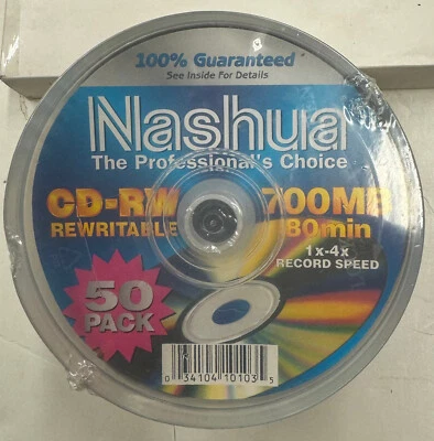 Nashua "CD-RW DVD" 700MB 180min 50pack - Image 1 of 4