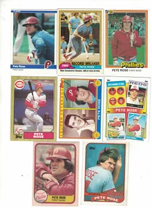 8 Assorted PETE ROSE Baseball Card Lot - Picture 1 of 2