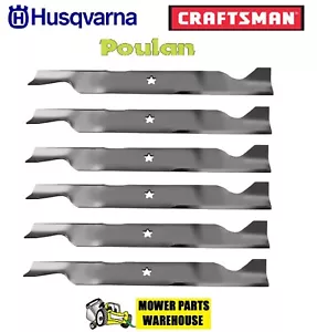 6 REPL AYP SEARS CRAFTSMAN HUSQVARNA MOWER BLADES 46" DECK 405380 532405380 - Picture 1 of 1