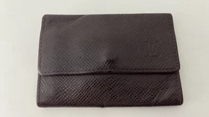 Louis Vuitton Schlüsseletui Leder Braun Dreifachfaltung Knopf Typ 2,9 x 4,1 x 0,4 Zoll - Bild 1 von 14